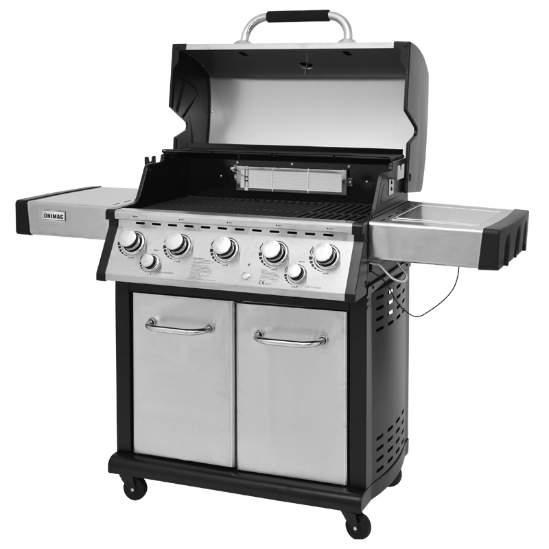ΨΗΣΤΑΡΙΑ BBQ ΥΓΡΑΕΡΙΟΥ ΙΝΟΧ (5+1) |24,5Kw| 661319 - UNIMAC