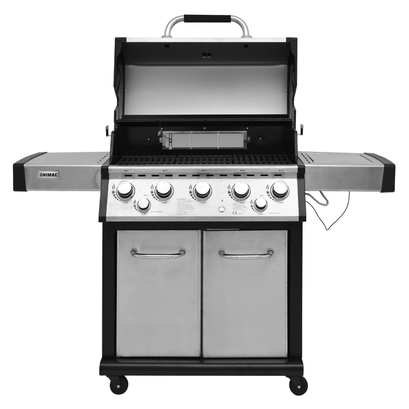 ΨΗΣΤΑΡΙΑ BBQ ΥΓΡΑΕΡΙΟΥ ΙΝΟΧ (5+1) |24,5Kw| 661319 - UNIMAC