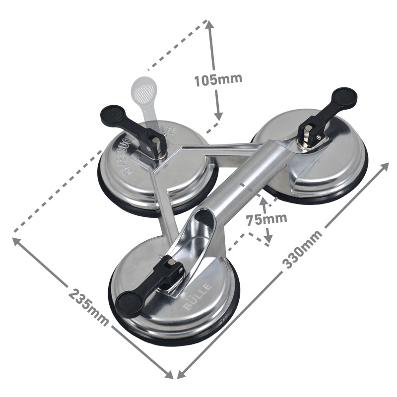 ΒΕΝΤΟΥΖΑ ΤΡΙΠΛΗ ΑΛΟΥΜΙΝΙΟΥ 3xΦ118mm | 130Kg | - 64304 - BULLE